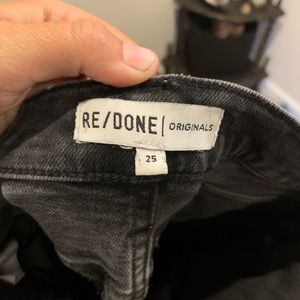 Re/done black straight leg jeans perfect condition !